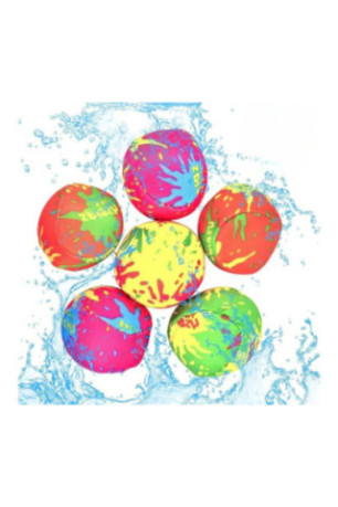 Lot de 6 bombes à eau réutilisables Multicolore 6-7 cm