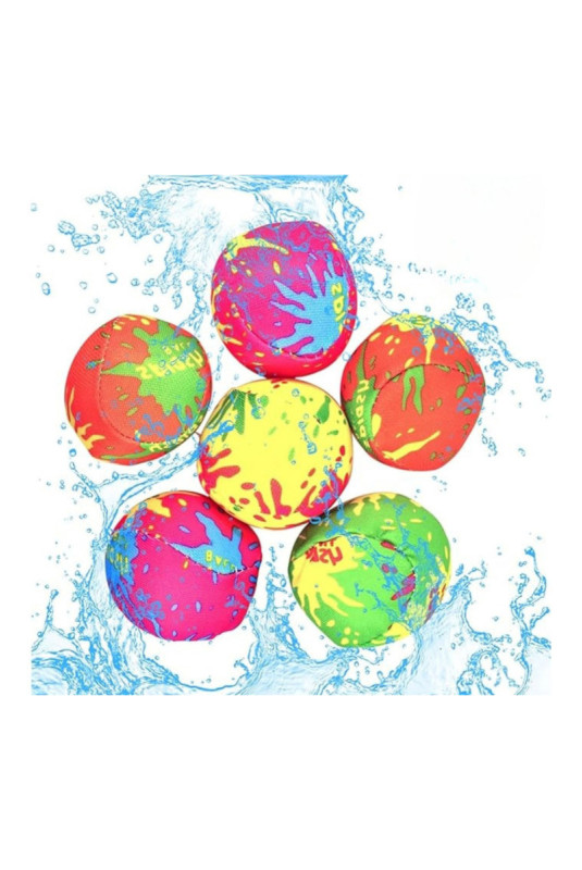 Lot de 6 bombes à eau réutilisables Multicolore 6-7 cm
