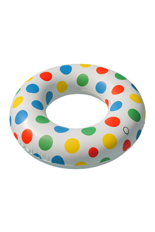 Bouée gonflable géante ronde à pois Multicolore 91 cm