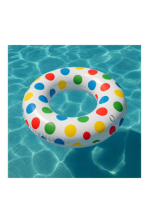 Bouée gonflable géante ronde à pois Multicolore 91 cm