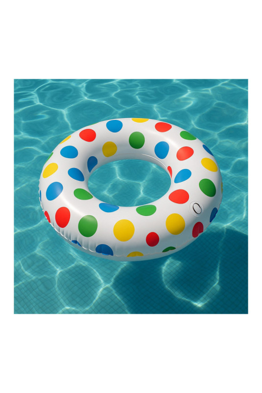 Bouée gonflable géante ronde à pois Multicolore 91 cm