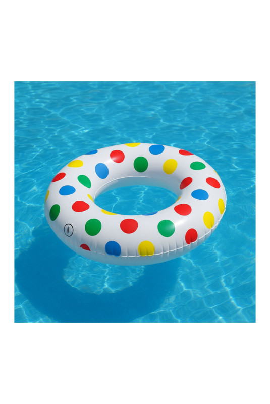 Bouée gonflable géante ronde à pois Multicolore 91 cm