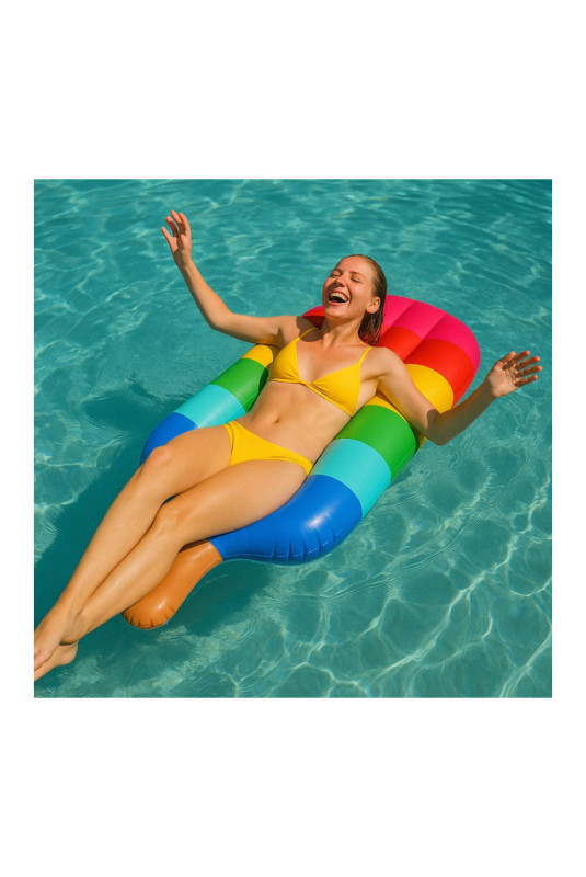Bouée gonflable géante Glace multicolore 107 cm