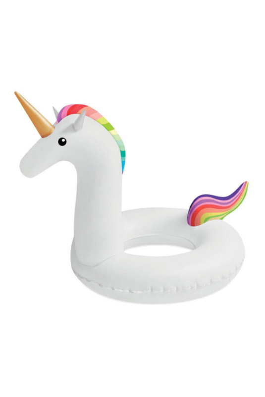 Bouée gonflable géante licorne multicolore 120 cm