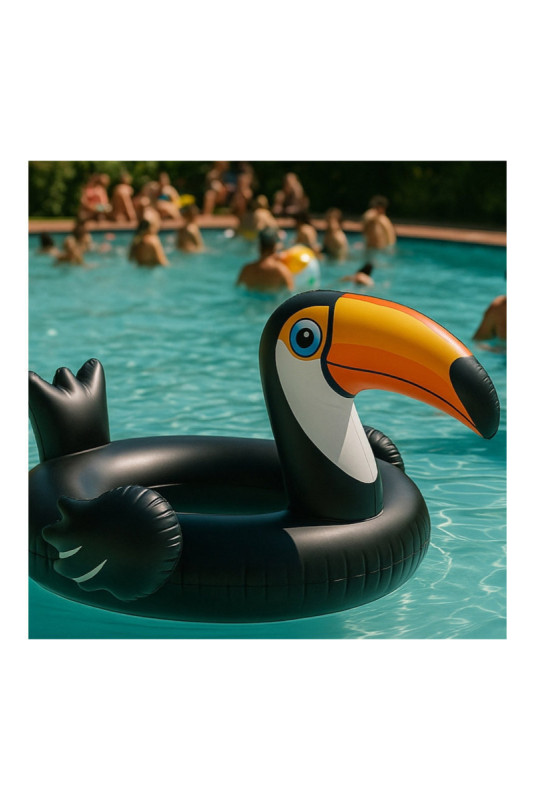 Bouée gonflable géante Toucan multicolore 128 cm