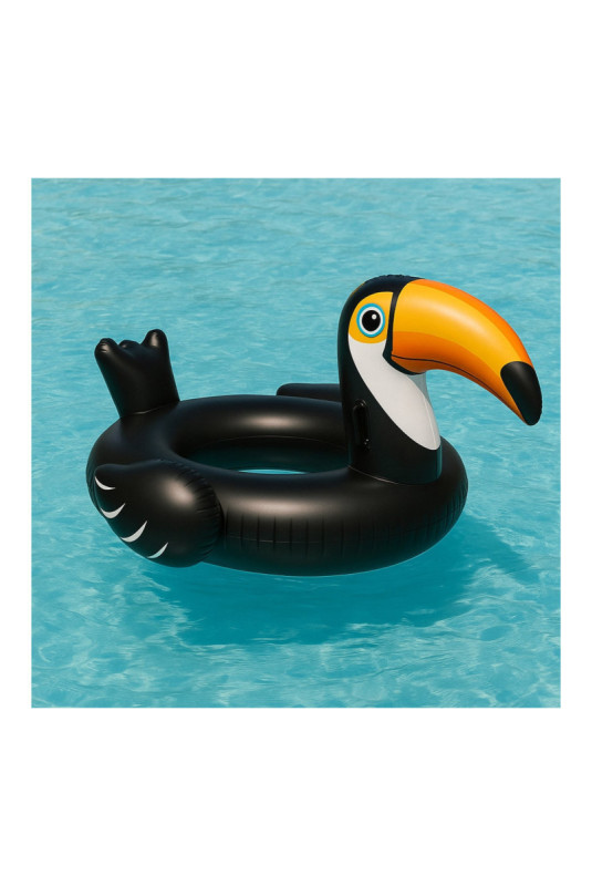 Bouée gonflable géante Toucan multicolore 128 cm