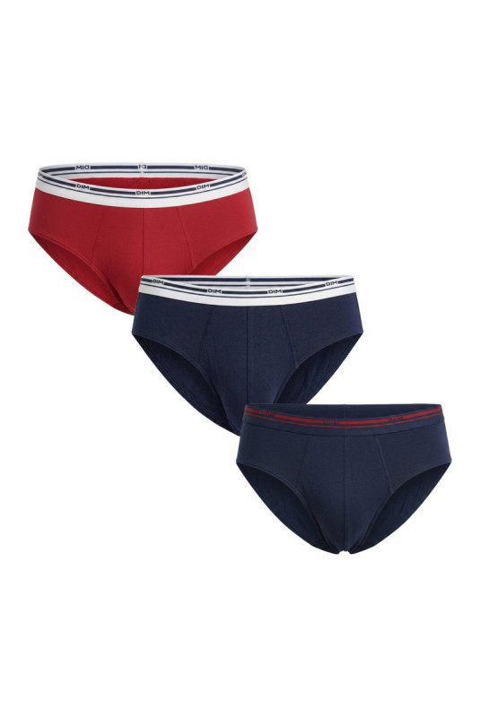 Lot de 3 Slips - Navy/red/blue
