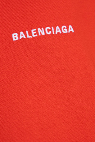 T-shirt Dos logo Rouge Balenciaga