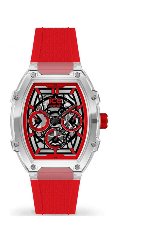 Montre Quartz - Femme - Transparent/Red/GRAY