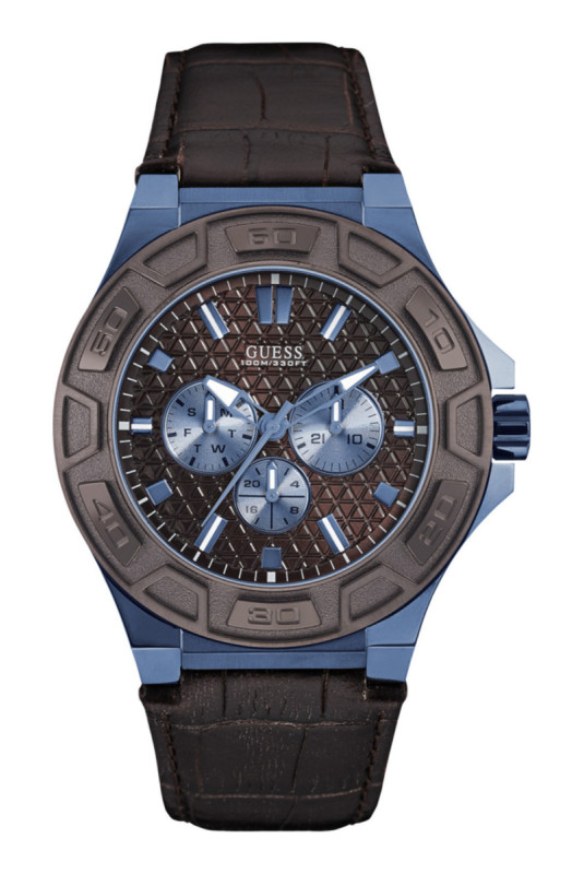 Montre Quartz - Blue/Brown/Brown