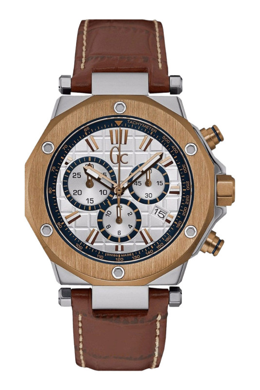 Montre Quartz - Silvered/Brown/Gray