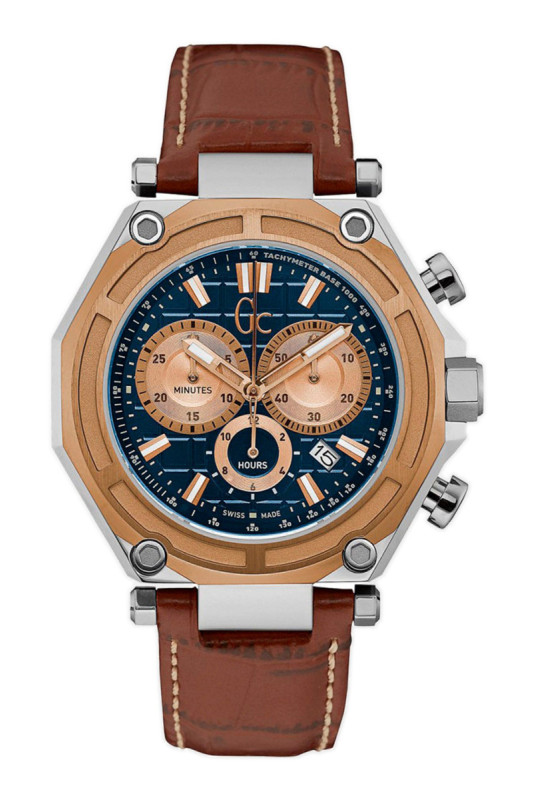 Montre Quartz - Silvered/Brown/Blue