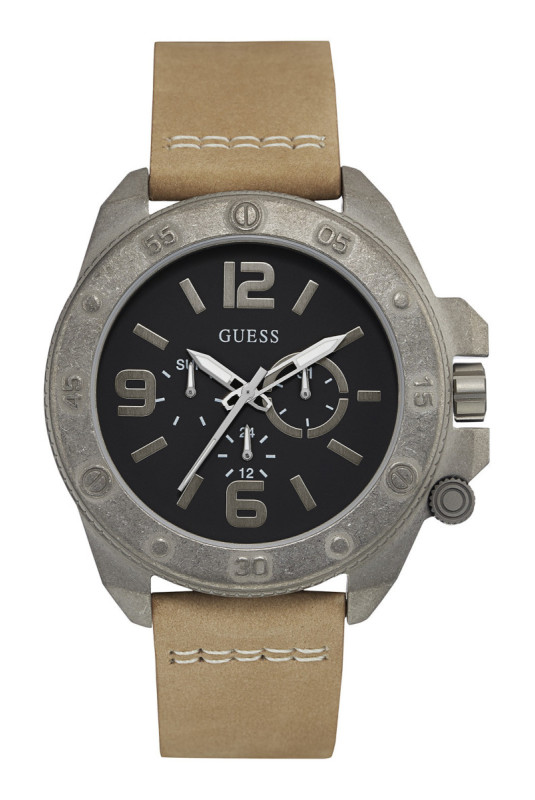 Montre Quartz - Silvered/Beige/Black