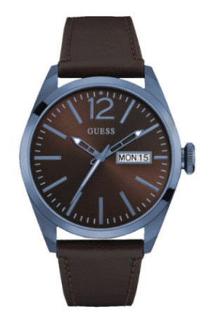 Montre Quartz - Silvered/Brown/Blue