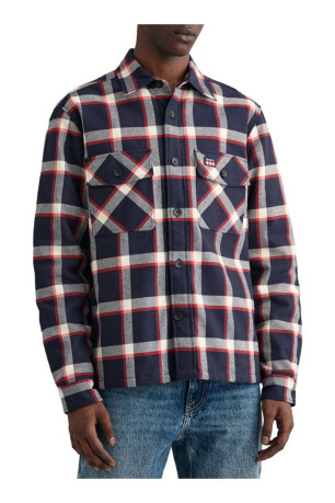 Chemise à carreaux manches longues Gant