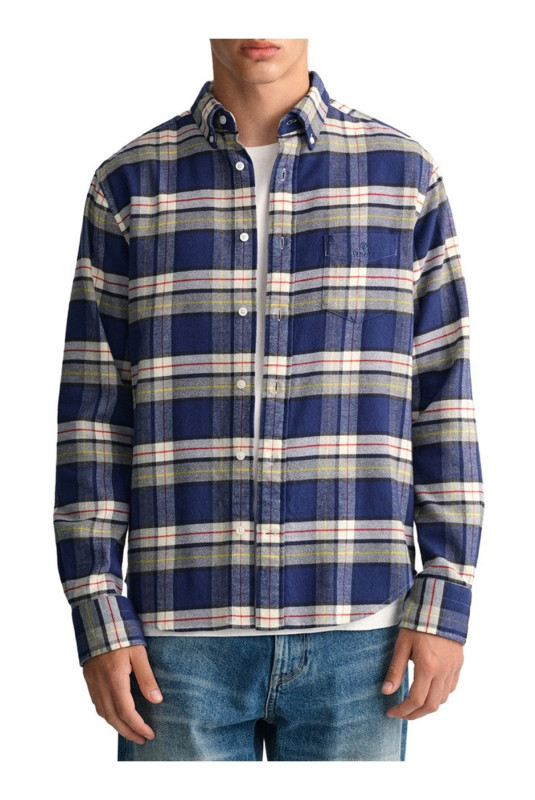 Chemise à carreaux homme manches longues Gant