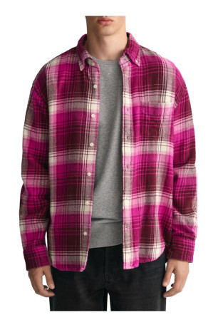 Chemise à carreaux manches longues Gant