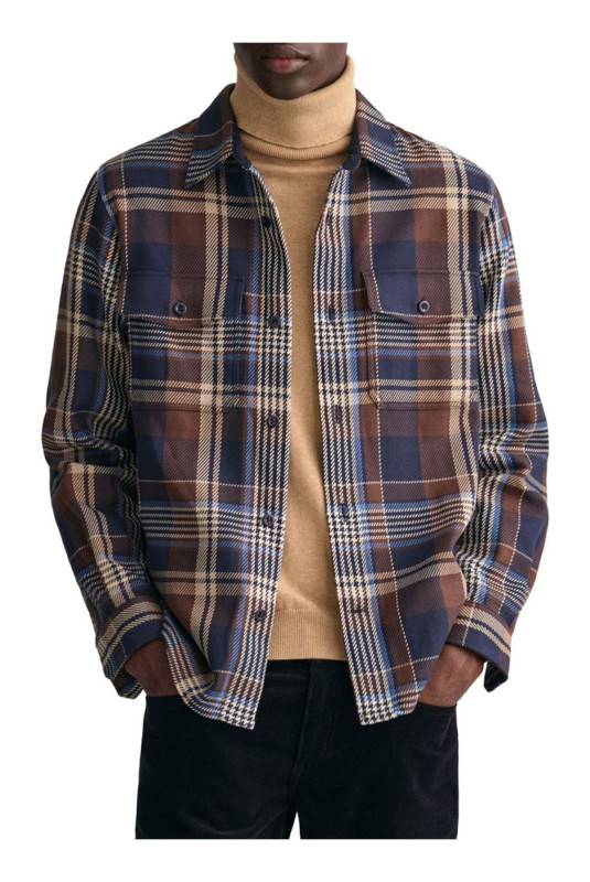 Chemise à carreaux manches longues Gant