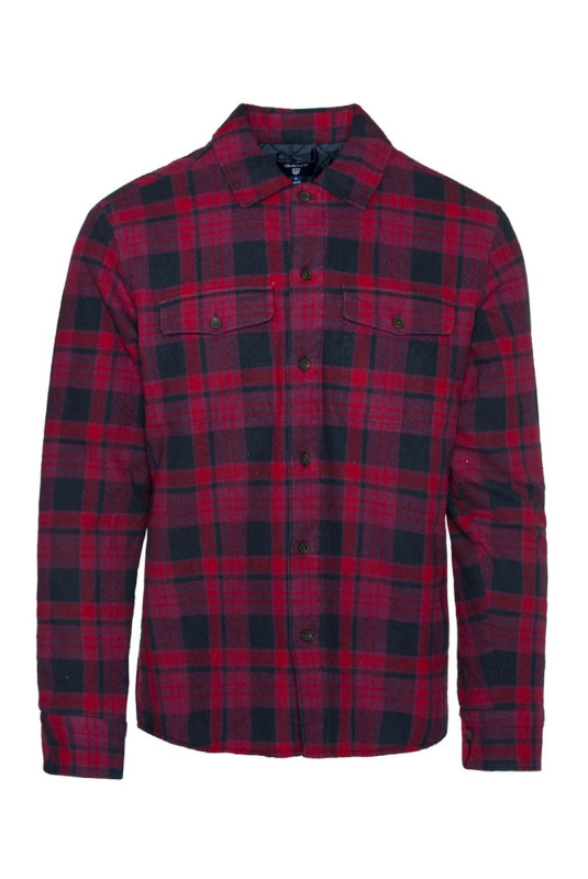 Chemise à carreaux manches longues Gant