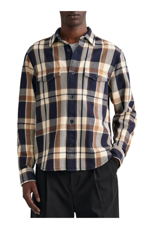 Chemise à carreaux manches longues Gant