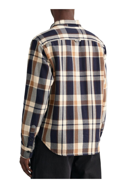 Chemise à carreaux manches longues Gant