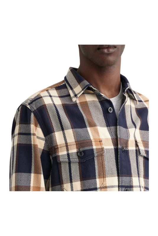 Chemise à carreaux manches longues Gant