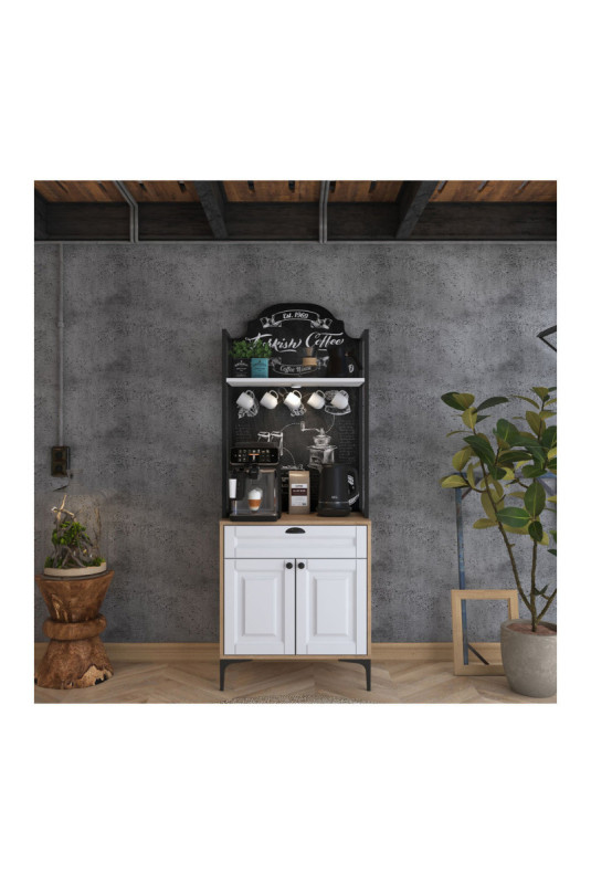 Armoire multifonctionnelle - Blanc noyer