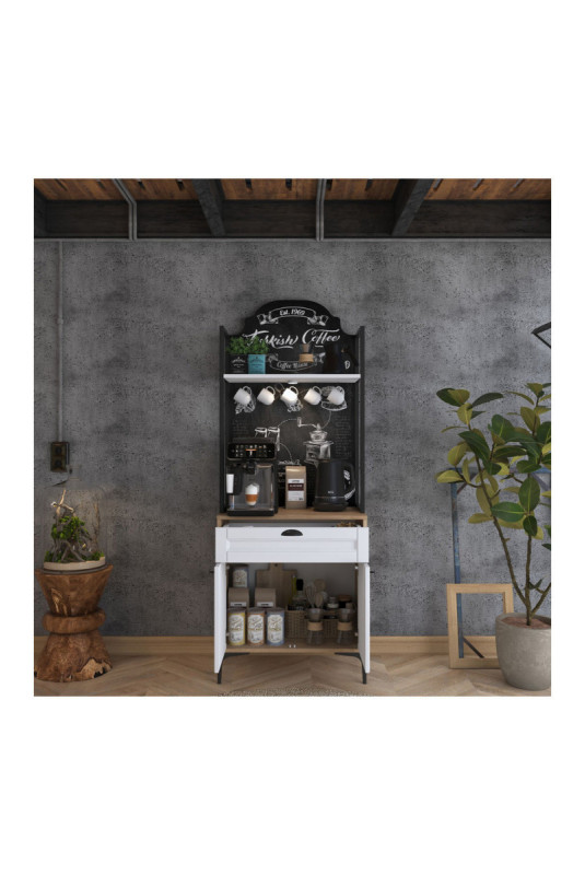 Armoire multifonctionnelle - Blanc noyer