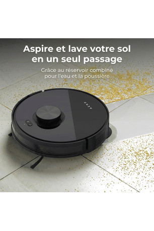 Robot aspirateur 2-en-1 avec collecteur de poussière Blanc 520 ml