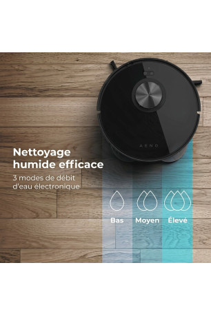 Robot aspirateur 2-en-1 avec collecteur de poussière Blanc 520 ml
