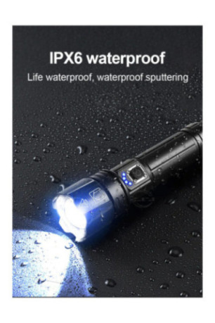 Lampe de poche rechargeable USB 300W 16,5 cm