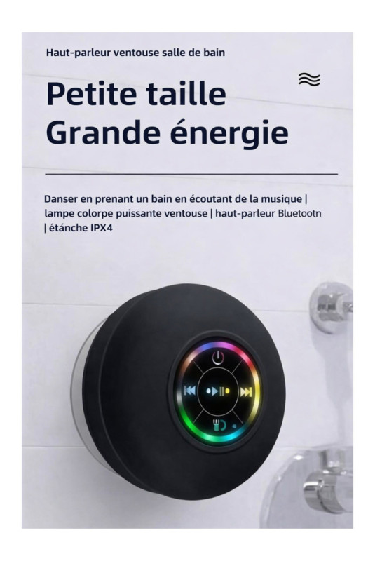 Mini enceinte Bluetooth étanche 8 x 8 x 4 cm