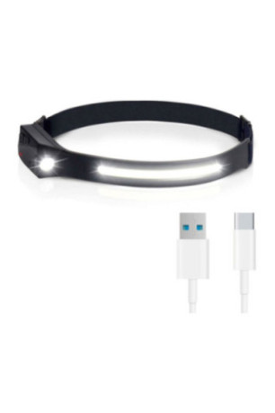 Lampe LED frontale rechargeable à détecteur de mouvement
