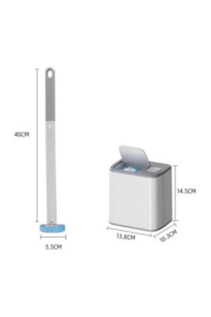 Brosse WC jetable avec recharges nettoyantes 13.8 x 10.3 x 14.5 cm I NEED ME ONE