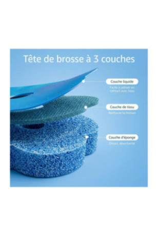 Brosse WC jetable avec recharges nettoyantes 13.8 x 10.3 x 14.5 cm I NEED ME ONE