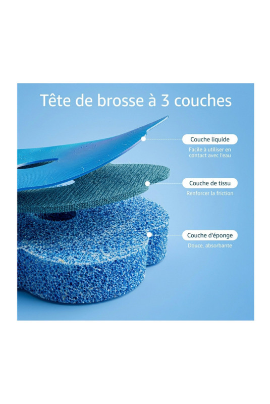 Brosse WC jetable avec recharges nettoyantes 13.8 x 10.3 x 14.5 cm I NEED ME ONE