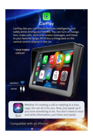 Écran CarPlay HD tactile 7 pouces