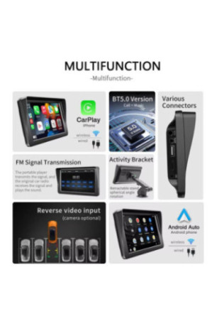 Écran CarPlay HD tactile 7 pouces