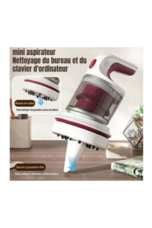 Aspirateur de bureau rechargeable 8,7 x 8,6 x 14,7 cm