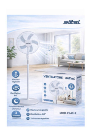 Ventilateur sur pied 43 cm