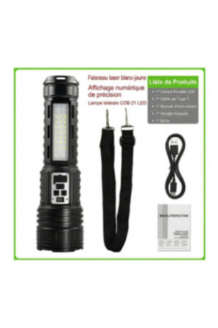 Lampe torche double laser haute puissance