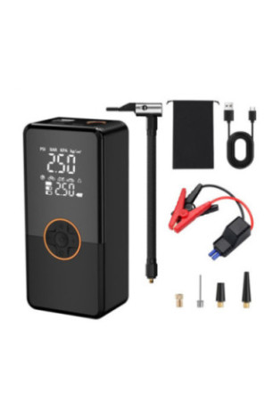 Power bank démarreur de voiture et gonfleur intégré 8000 mAh 80 x 55 x 170 mm