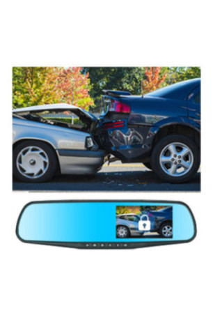Grand rétroviseur double HD 1080P 4,3 pouces