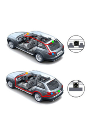 Grand rétroviseur double HD 1080P 4,3 pouces