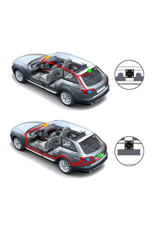 Grand rétroviseur double HD 1080P 4,3 pouces
