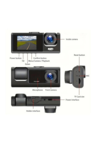 Caméra embarquée Dash Cam Double objectif Full HD