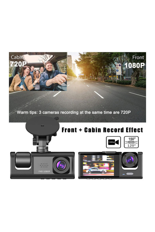 Caméra embarquée Dash Cam Double objectif Full HD