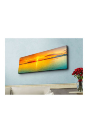 Peinture décorative sur toile éclairée par LED 30 x 90 cm