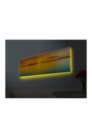 Peinture décorative sur toile éclairée par LED 30 x 90 cm
