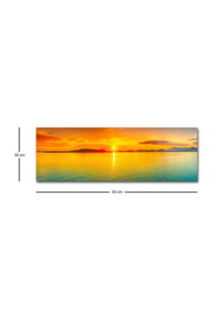 Peinture décorative sur toile éclairée par LED 30 x 90 cm